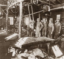George Kostka's blacksmith shop in 1924